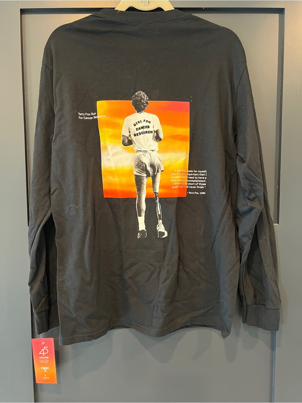 NWT Adidas x Terry Fox Run 45th Anniversary Long Sleeve Shirt Medium